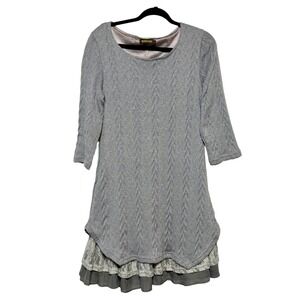 Reborn Cottagecore Knit Tunic Dress Women Size S Fairycore Morigirl Soft‎ Grunge